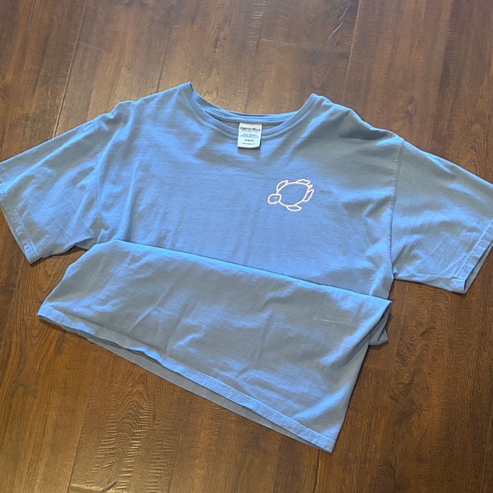 Casual Blue Short Sleeve Tee